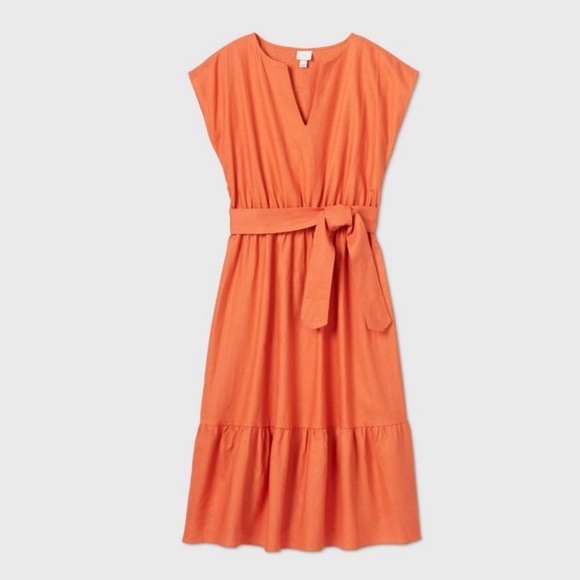 NEW! Women’s Short Sleeve Linen Dress - Picture 2 of 5